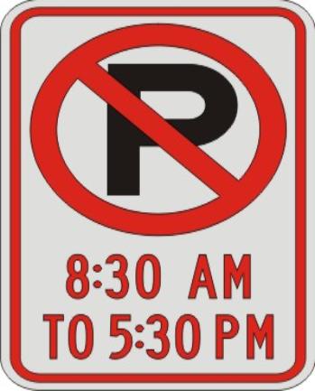 No Parking Symbol with times sign R7-2a