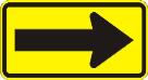 Large Arrow (1-direction) sign W1-6