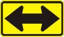 Large Arrow (2-directions) sign W1-7