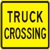 TRUCK CROSSING sign