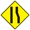 Pavement Width Transition left W4-2