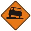 Shoulder Drop-Off Symbol sign W8-9a