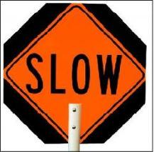 24 inch slow paddle sign
